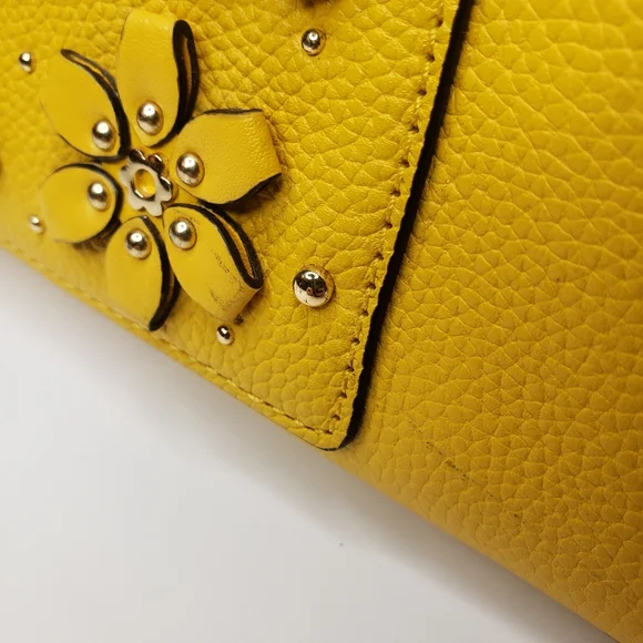$298 Michael Kors Meredith East West Bonded Tote- Sunflower - Picture 5 of 9